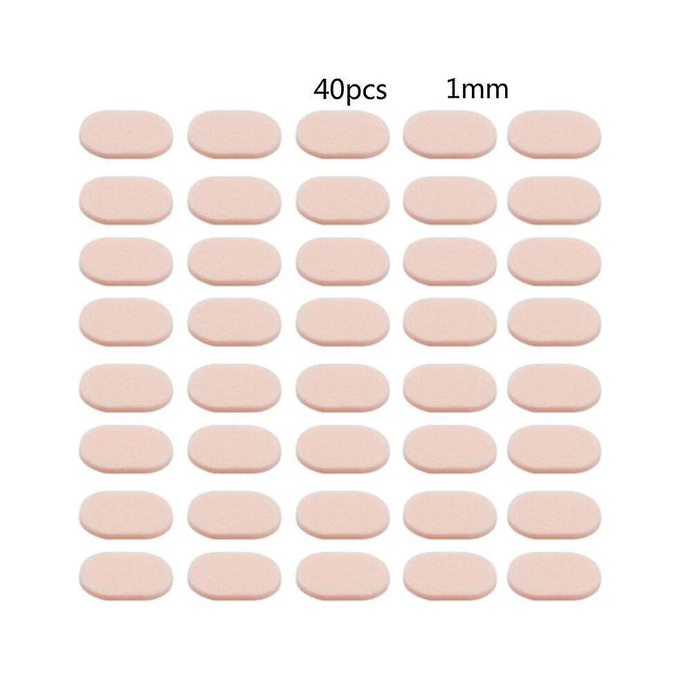 (Skin color Oval 1mm) 40pcs Soft Foam Nose Pads Self Adhesive Eyeglass Eva Nose Pads Anti-slip Glasses No Makeup Nose Pads Eyeglasses Nosepads