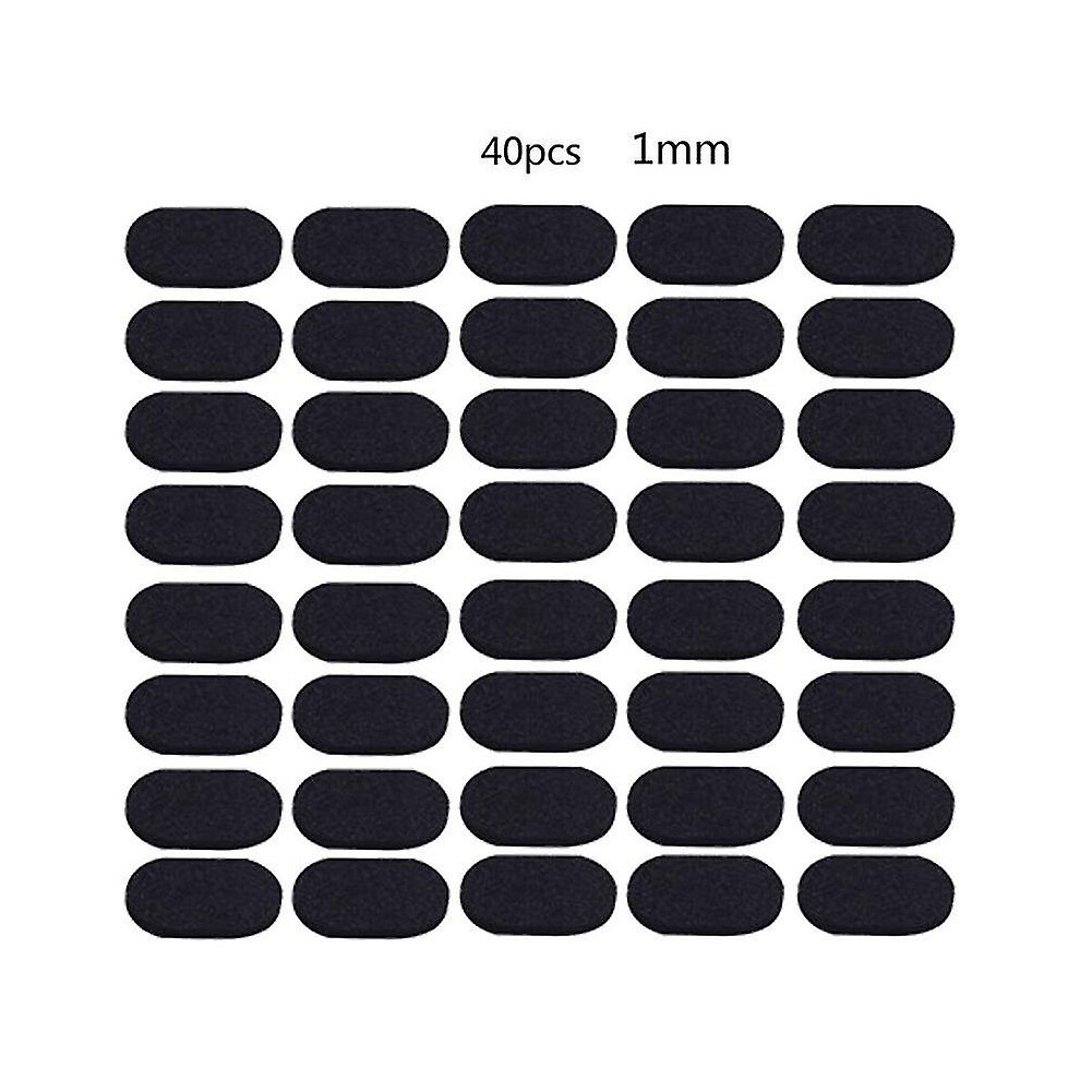 ( Oval 1Mm) 40Pcs Soft Foam Nose Pads Self Adhesive Eyeglass Eva Nose Pads Anti-Slip Glasses No Makeup Nose Pads Eyeglasses Nosepads Black