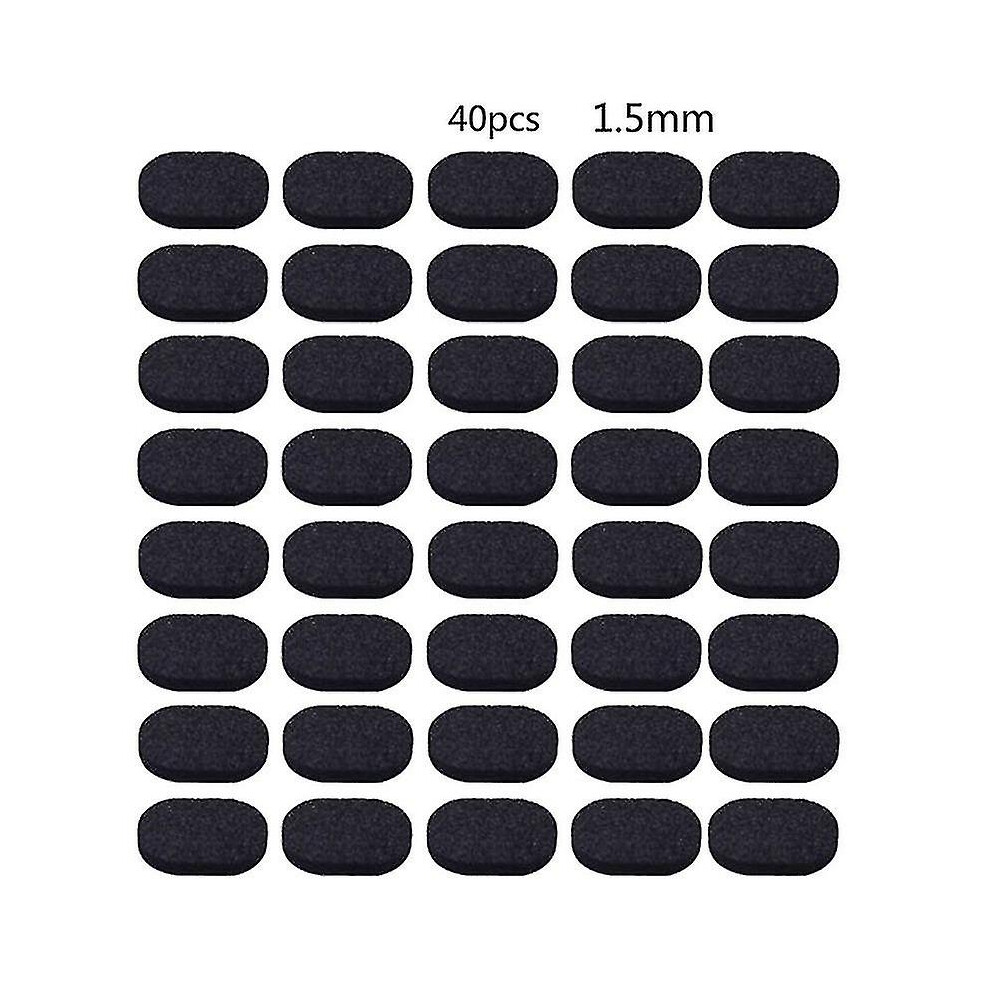 Black ( Oval 1.5Mm) 40Pcs Soft Foam Nose Pads Self Adhesive Eyeglass Eva Nose Pads Anti-Slip Glasses No Makeup Nose Pads Eyeglasses Nosepads