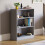 Vida Designs (Grey) Cambridge 3 Tier Wide Low Bookcase Storage Shelf 1