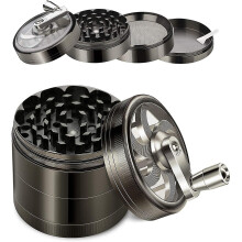 4-in-1 Spice Grinder - Large Zinc Alloy Grinder For Premium Grinding