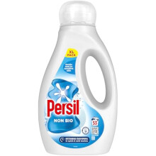 Persil Non Bio Laundry Washing Liquid Detergent 100% recyclable bottle tough on stains, gentle next to sensitive skin 53 wash 1.431 L