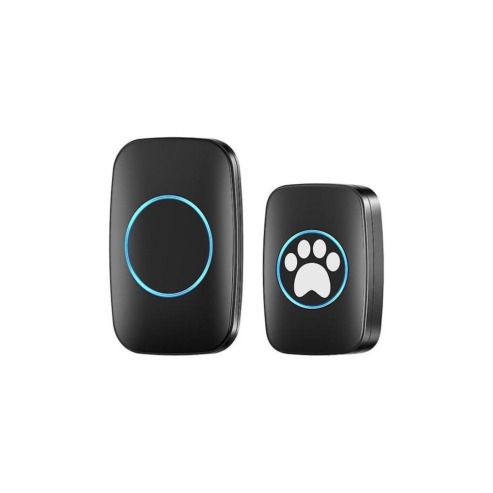 Dog Door Bell Wireless Doggie Doorbells Touch Button Dog Bells 60 Melodies 5 Volume Levels Led Flash Led Flash (1 Receiver 1 Button) A