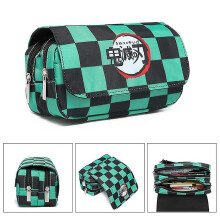 (Type1) Demon Slayer Zipper Pencil Case Large Capacity Student School Pen Bag Stationery Storage Pouch Pencil Organizer Bags