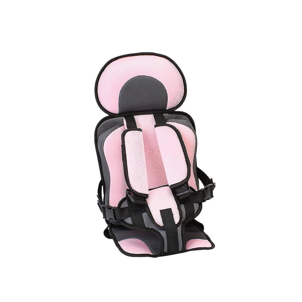 (Pink - S) Auto Child Safety Seat Simple Car Portable Seat Belt, 0  12 Years Old Kids Car Seatbelt Protector Fo