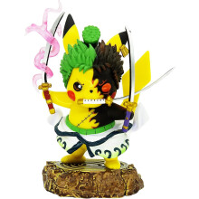 Anime Pikachu Cosplay Roronoa Zoro Action Figure One Piece Anime Toy Collectibles Statue Birthday Gift