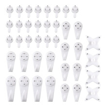 40pcs Invisible Nail Screws Wall Hooks Picture Hangers Traceless Photo Hook Multi Function Picture