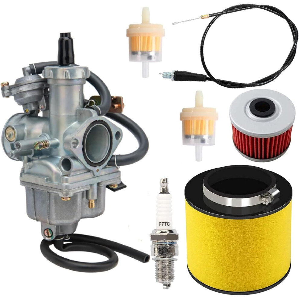 TRX250 Carburetor – Premium ATV Carb Designed for Honda TRX 250 Recon, TRX250TE, TRX250TM Series – Comes with Air Filter, Spark Plug