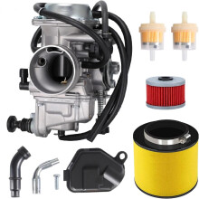 TRX350 Carburetor Carb for Honda 16100-HN5-M41 Rancher 350 TRX350FE TRX350FM TRX350TE TRX350TM 2000-2006 TRX450 FE/FM/TE/TM/ES 4 Stroke Air Filter Kit