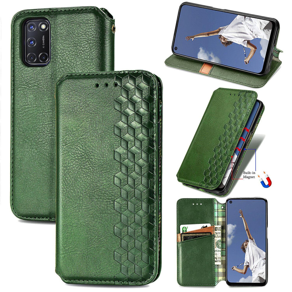 Case For Oppo A92/A72/A52 Flip Cover Wallet Flip Cover Wallet Magnetic Protective Handytasche Case Etui - Green 3010291657477