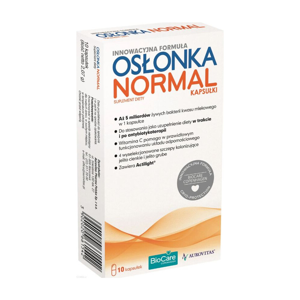 Polskie Suplementy Oslonka Normal 10 Kap After Antibiotic Therapy Balance Intestinal Microflora