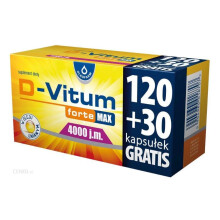 Oleofarm D Vitum Forte Max 4000 JM 150 kap healthy bones teeth muscles immune system