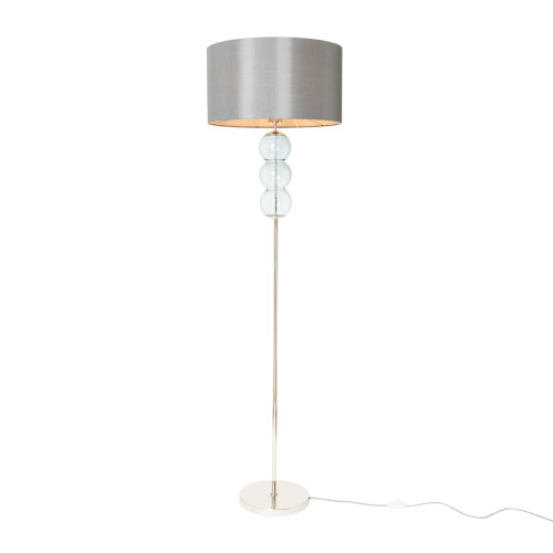 (Floor Lamp) Litecraft Stack Lamps With Drum Shade - Nickel