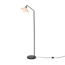 (Floor Lamp) Litecraft Aya Lights With Shade - Satin Nickel
