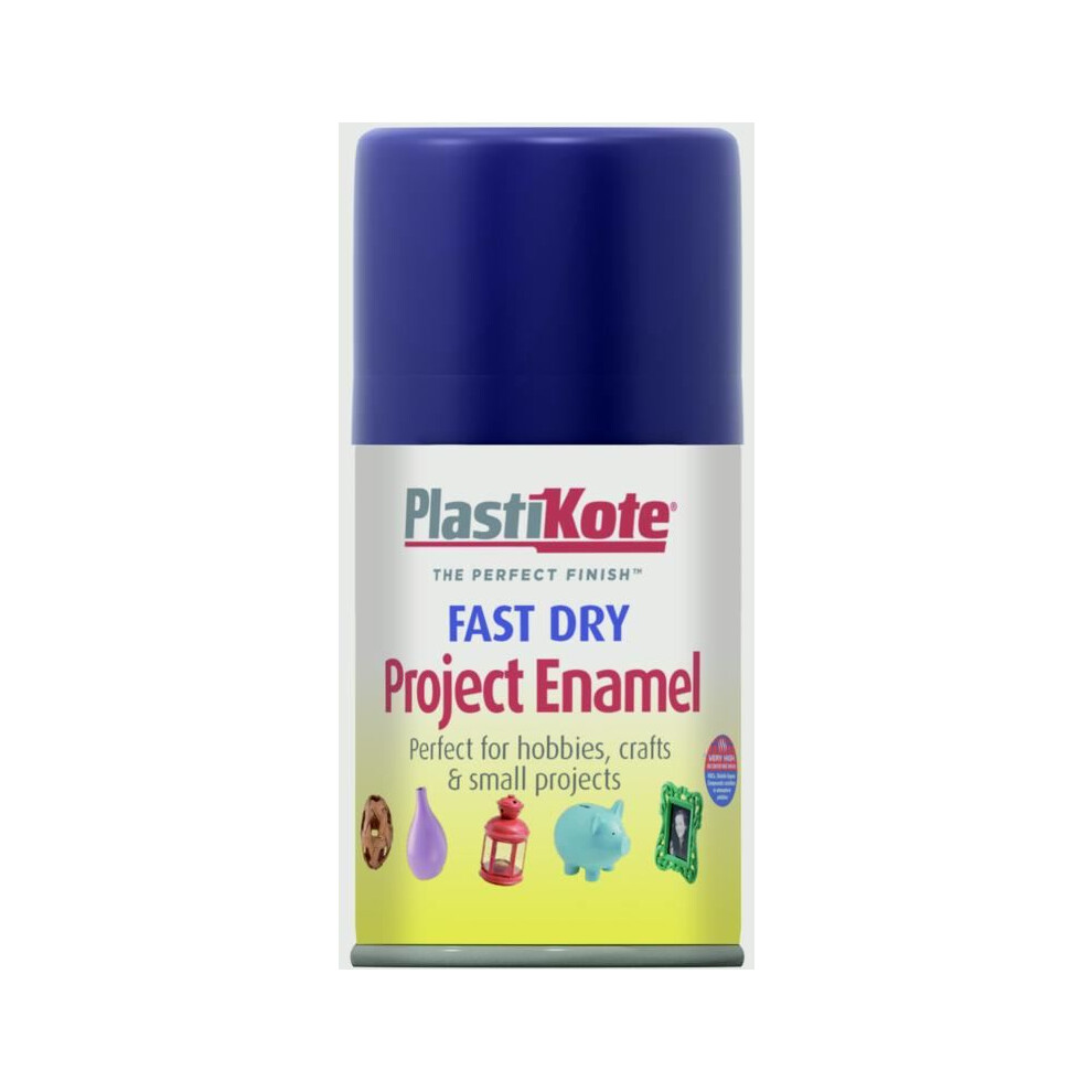 PlastiKote - Fast Dry Enamel Aerosol Paint - Metallic Blue - 100ml