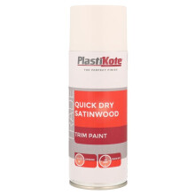 PlastiKote - Quick Dry Satinwood 400ml - White