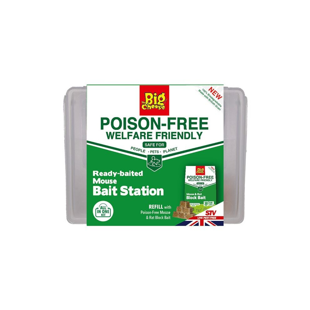 The Big Cheese - Poison Free Ready Baited Mouse Station --image-OPC-PDWQ2CH-NEW