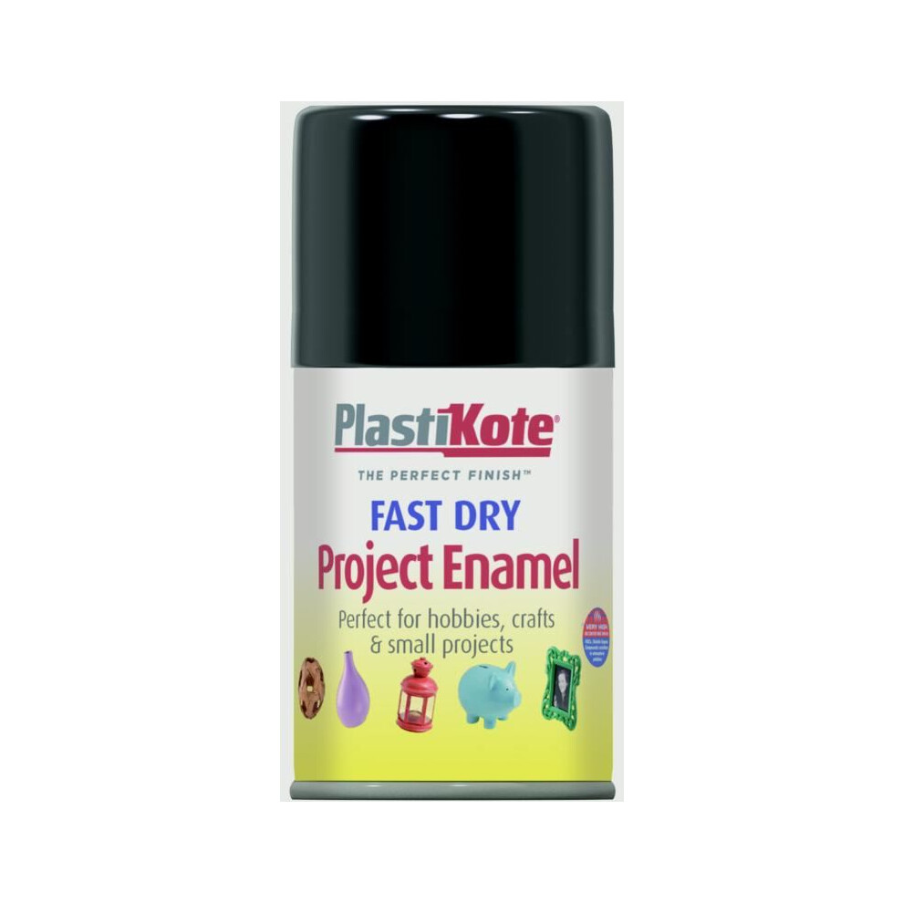 PlastiKote - Fast Dry Enamel Aerosol Paint - Gloss Black - 100ml