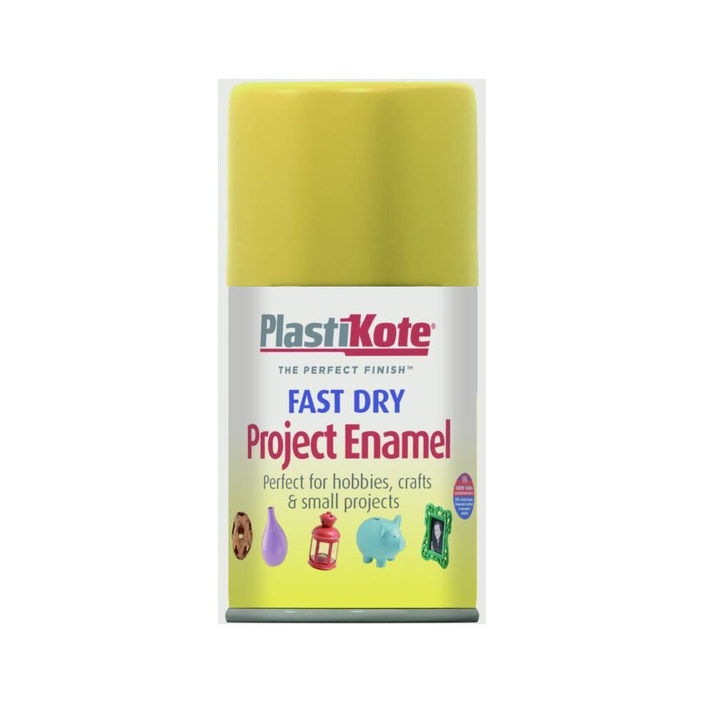 PlastiKote - Fast Dry Enamel Aerosol Paint - Buttercup Yellow -100ml