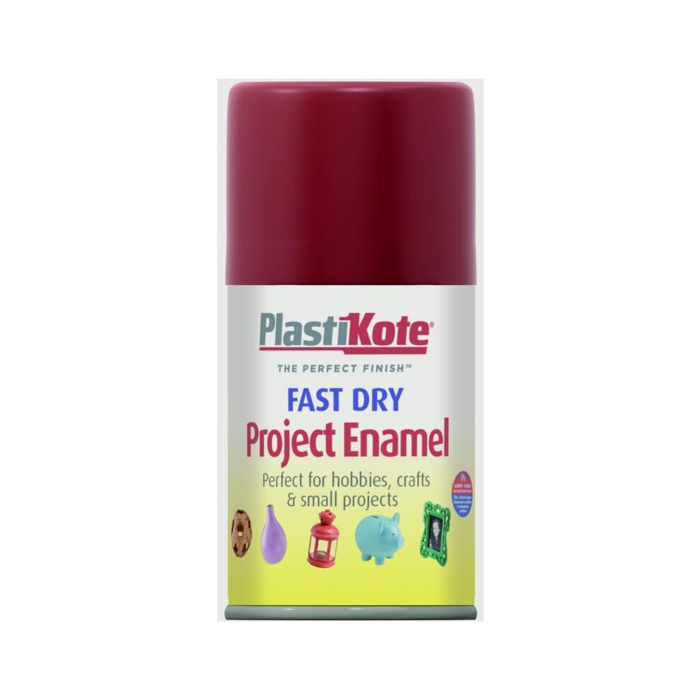 PlastiKote - Fast Dry Enamel Aerosol Paint - Metallic Red - 100ml