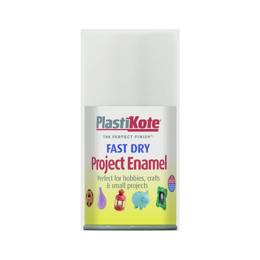 PlastiKote - Fast Dry Enamel Aerosol Paint - Gloss White - 100ml