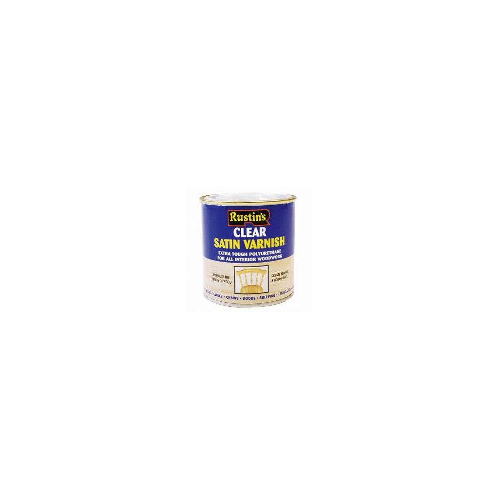 Rustins - Polyurethane Satin Varnish 500ml - Clear