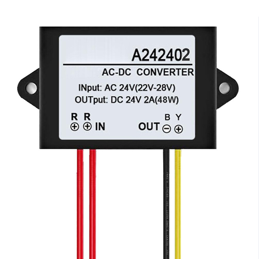 (2A) Ac 24V To Dc 24V 1/2/3A Mini Waterproof Power Supply Converter Adapter Module Jikaix 4814699024034