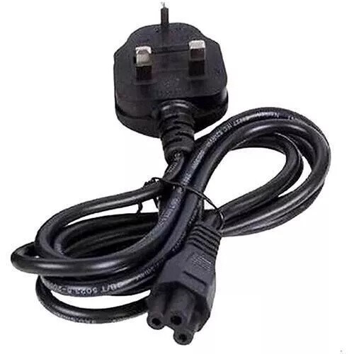 Mains C5 Clover Cable Cloverleaf Power Cable With UK Plug For Laptop Length: 2M