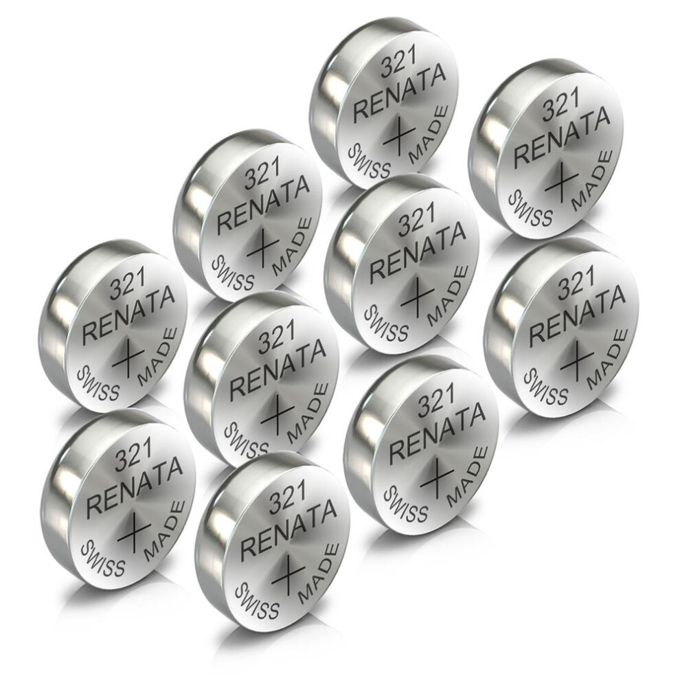 (321) Renata  Watch Battery Pack of 10