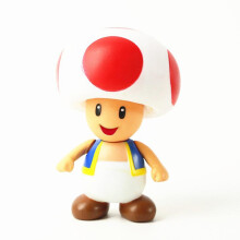 (Mushroom Head) Super Mario Bros Collectible Model Doll Ornament Mario Luigi Yoshi Peach Mushroom Pvc Action Figures Toys Kids Birthday Gifts