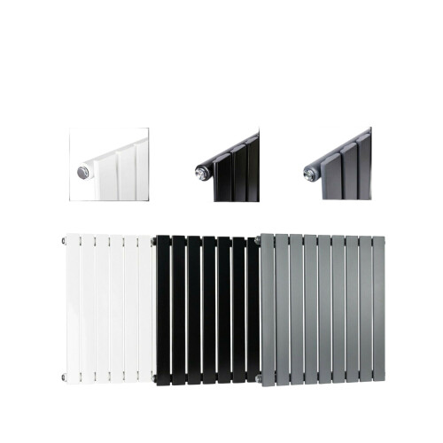 MCC (Black, 600x612 mm Single) MCC Radiator Horizontal Vertical Designer Flat Panel Central Heating Radiator Heater