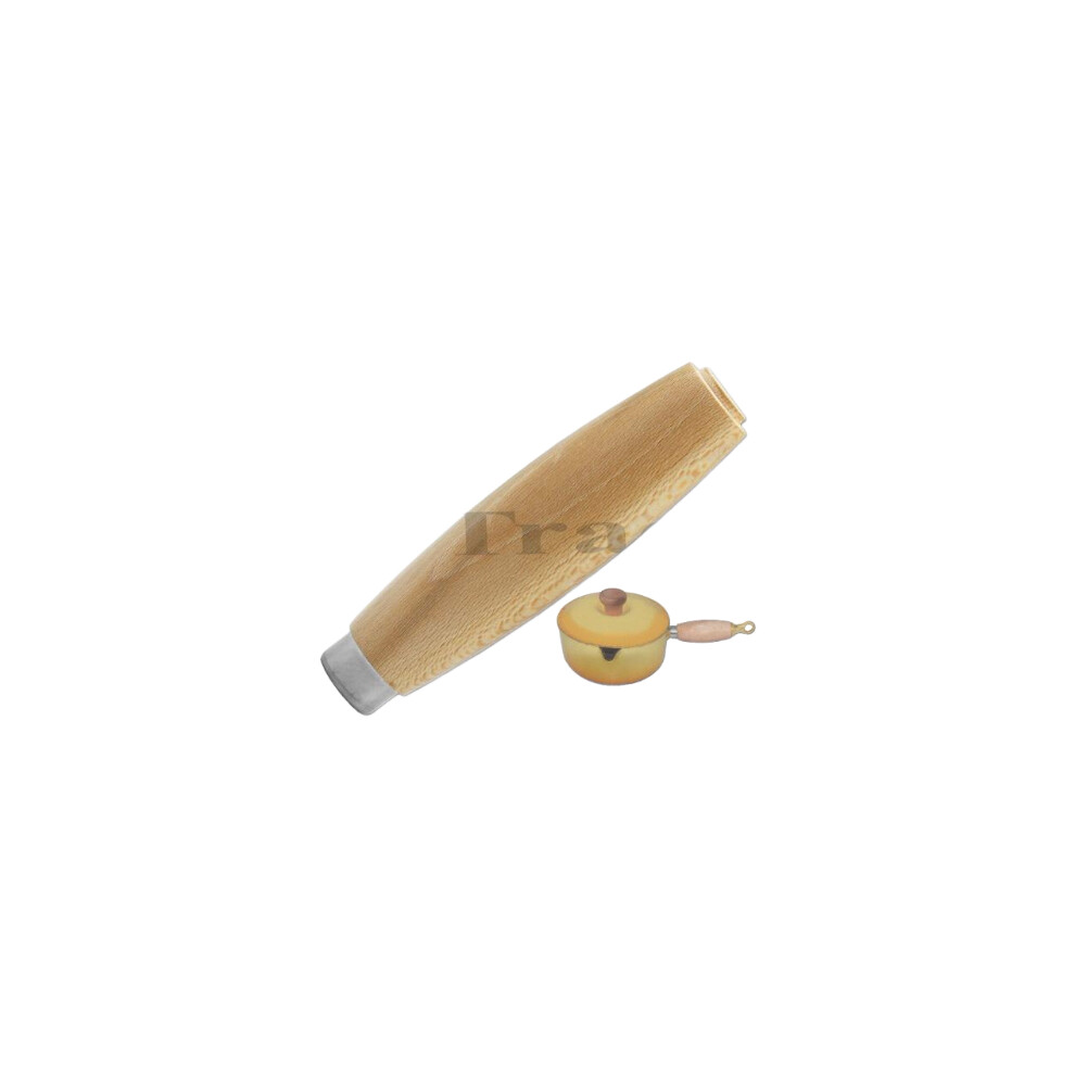 (16) Le Creuset Pan Replacement Sturdy Wooden Handle with Stainless Steel Ferrule
