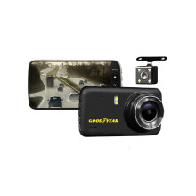 Goodyear 1080P Dual Lens Car DVR Front and Rear Camera Video Dash Cam Recorder