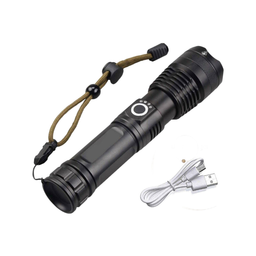 High Power 900000 XHP50 Zoom Flashlight Rechargeable Torch Headlamp