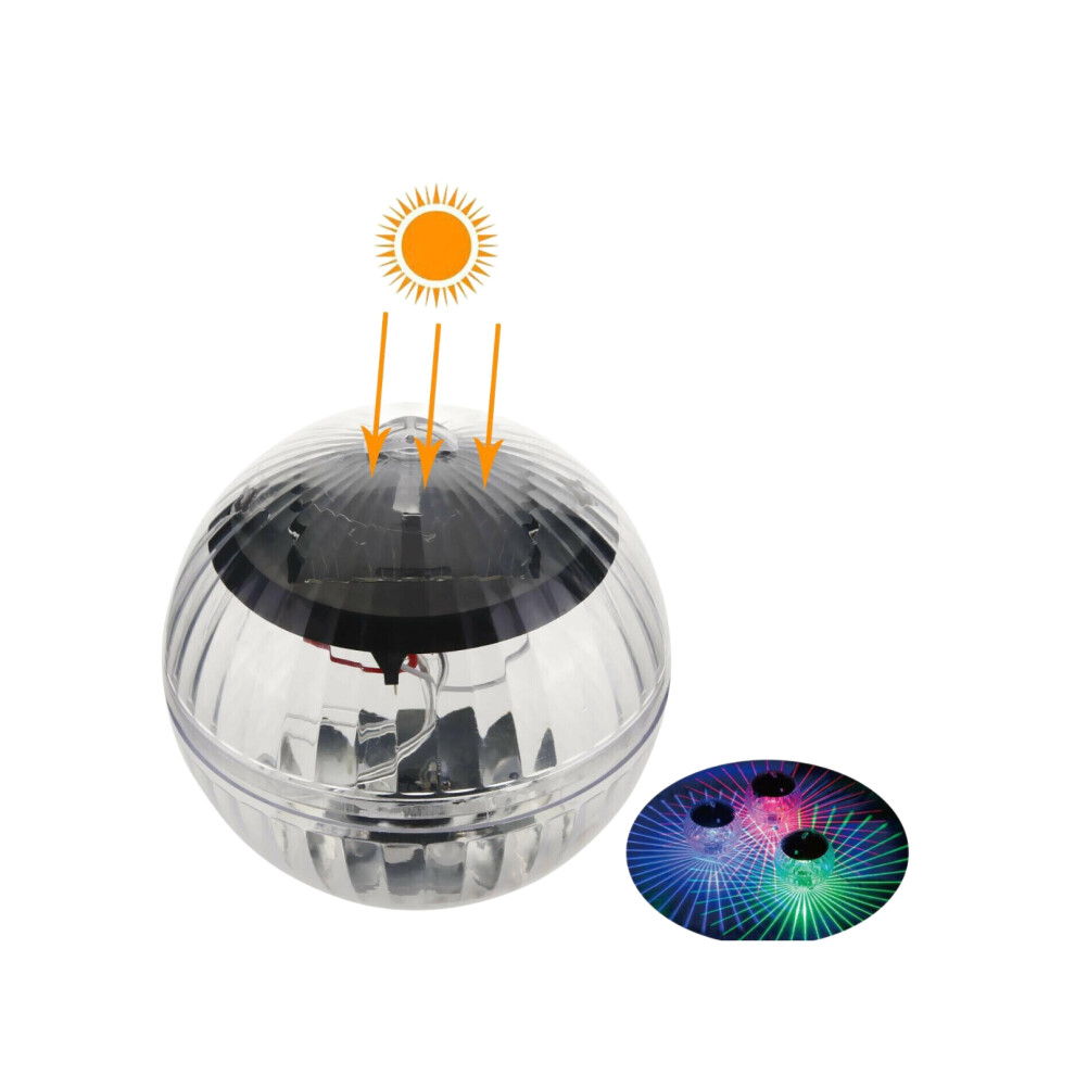 Underwater Pond Lights Solar Powered Pool RGB LED Bulb Shower Ball Toy