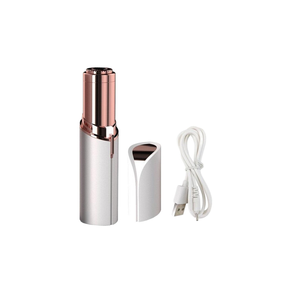 Facial Hair Remover (USB Rechargeable) 18K Gold Plated (White)