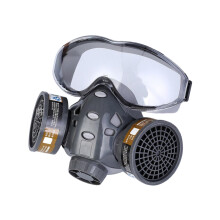 Vollgesichtsgasmaske mit Schutzbrille, Filter Atemschutzmaske Sprühfarbe