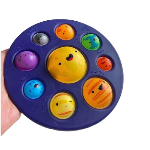 Eight Solar Planets System Fidget Sensory Dimple Simple Stress Relief Toy