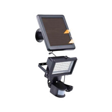 Luz de seguridad LED de inundación para exteriores con sensor PIR, alimentada por energía solar, 100 LEDs brillantes