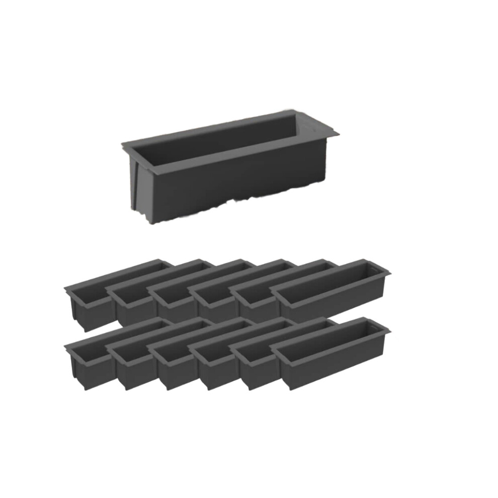 vidaXL 12x Flower Boxes for Euro Pallets Grey PP Raised Bed Patio Planter