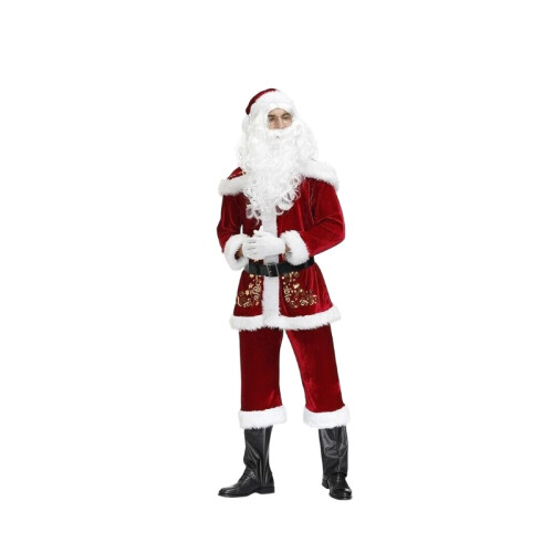 Costume Set 4XL Santa Claus Suit Christmas Costume Fancy Dress Cosplay Party Velvet Set Outfit on OnBuy