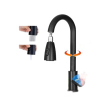 360° Swivel Kitchen Pull-Out Faucet Tap Mixer Spout Finish Brushed Spray