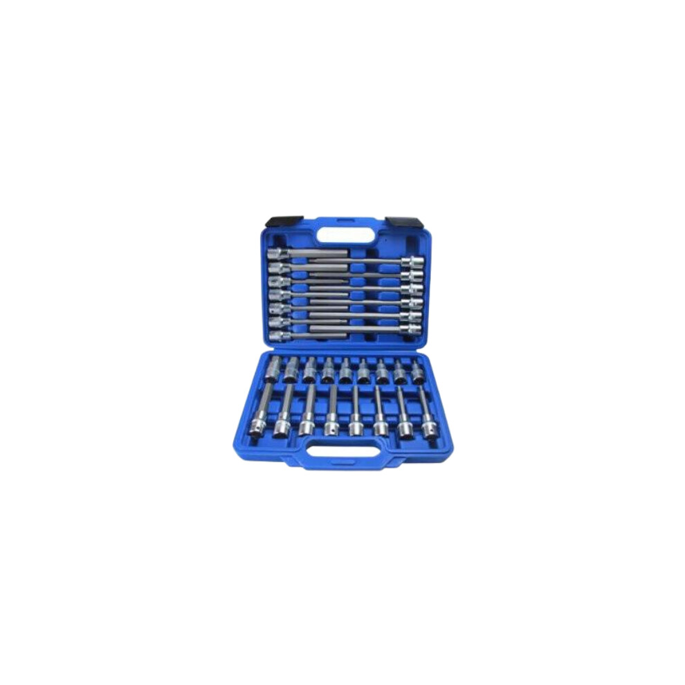 US PRO 30pc 1/2" Dr Hex Allen Key Bit Socket Set Shallow & Deep