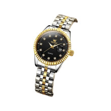 (N5526 black) OLEVS Women's Watches Luxury Rolex Style Elegant Stainless Steel Diamond