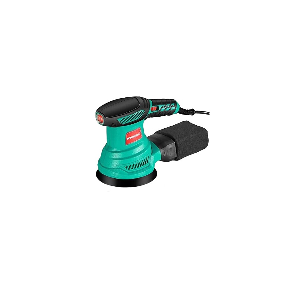 Orbital Sander, HYCHIKA 300W 13000RPM Random Orbital Sander, 6 Variable Speeds, 125mm 12Pcs Sandpapers, Electric Sander with Dust Collection Ideal for