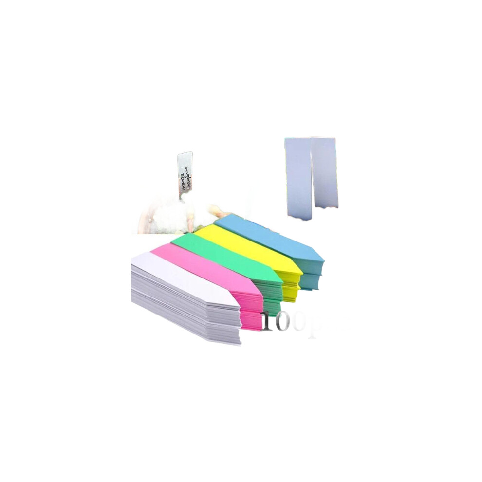 (Pink) 100 PCS Reusable PVC Plants Hang Tag Labels