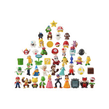 (SuperMarioSet) 48 Pcsset Super Mario Bros Luigi Model Doll Toys Action Figures Cake Decoration