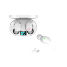 (a-White Earbuds) E6S Air Pro Fone Bluetooth Earphones Wireless Headphones LED Display Noise Cancelling Earbuds by Mic Wireless Bluetooth Headset