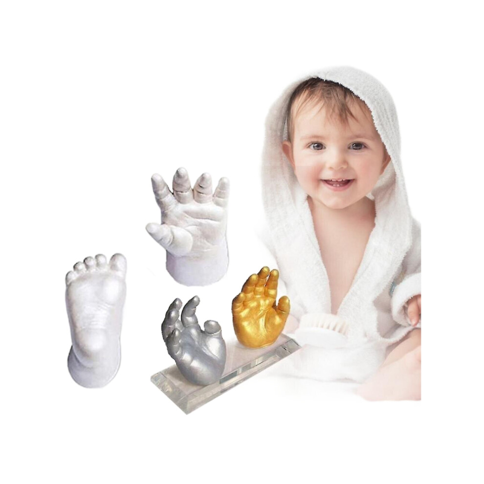 3D Hand and Footprint Mold Powder Plaster Casting Kit Handprint Footprint Souvenir Birthday Gift Baby Baby Growth Souvenir Baby fa0055 awo30917