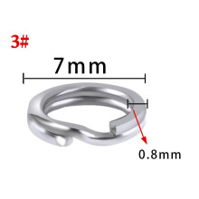 (7mm 100pcs) 50/100pcs Split Rings Fishing Stainless Steel Lure Rings Saltwater Terminal Tackles Split Rings Fishing